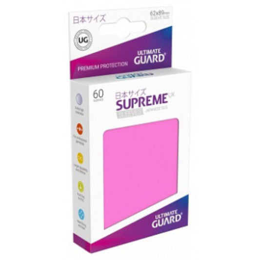 Ultimate Guard Sleeves Supreme Ux Small Pink 60Ct