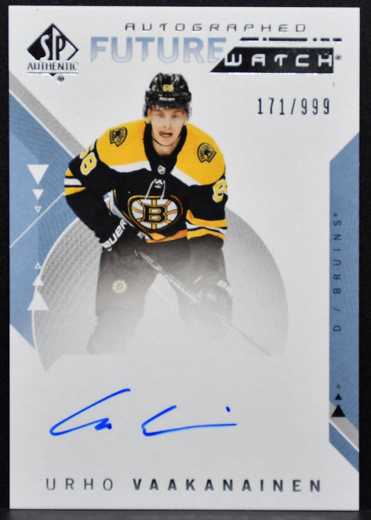 2018-19 SP Authentic Future Watch Auto Urho Vaakanainen RC Auto 171/999 3005