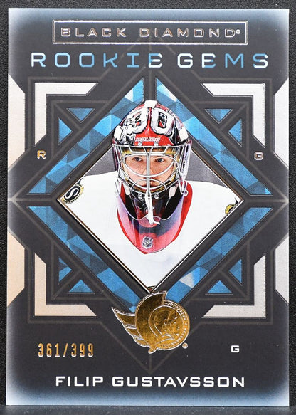 2021-22 UD Black Diamond Rookie Gems Filip Gustavsson Senators RC 361/399 1211