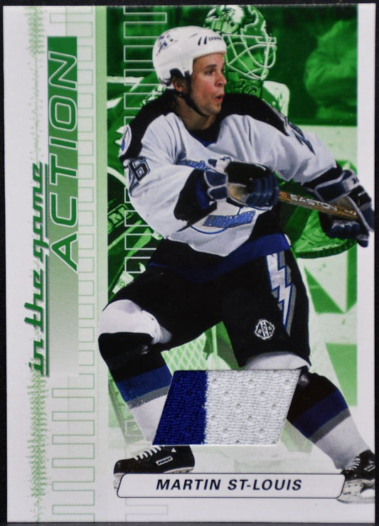 2003-04 ITG Action Jerseys Emerald Martin St. Louis Lightning Jersey 9096