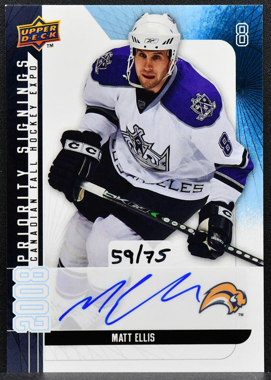 2008-09 NHL Canadian Fall Expo Hockey Expo Priority Signings Ellis Auto 0671