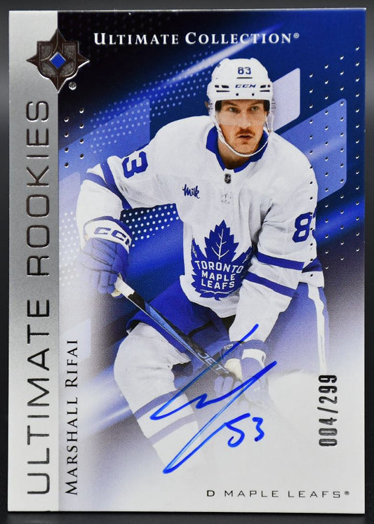 2024-25 UD Ultimate Collection Marshall Rifai Toronto Maple Leafs RC Auto /299