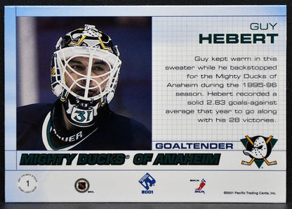 2001-02 Pacific Private Stock Patch Guy Hebert Patch 8483