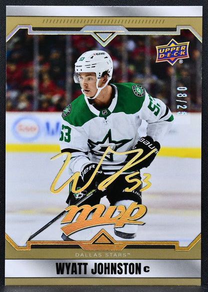 2024-25 Upper Deck MVP Super Script Wyatt Johnston 205 Dallas Stars 08/25 8907
