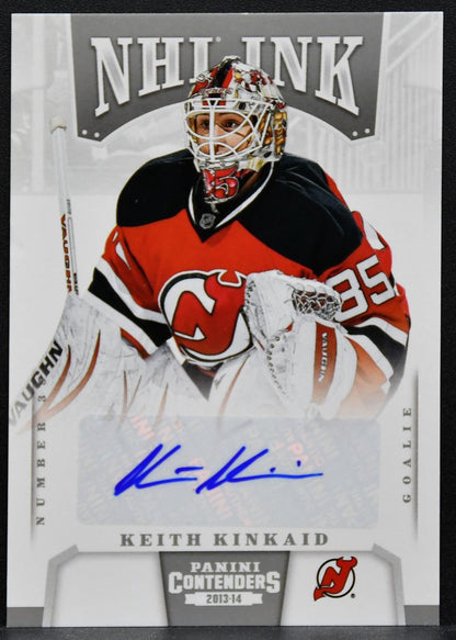 2013-14 Panini Contenders NHL-Ink Keith Kinkaid I-KK New Jersey Devils Auto 0284
