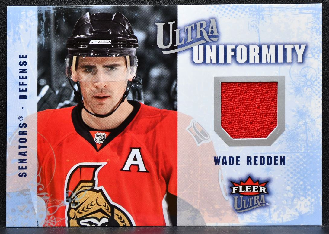 2008-09 Fleer Ultra Uniformity Wade Redden UA-WR Ottawa Senators Jersey 5444