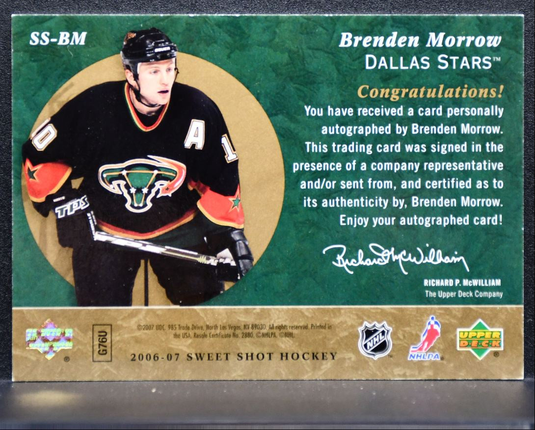 2006-07 Upper Deck Sweet Shot Signature Shots Brenden Morrow Stars Auto 9694