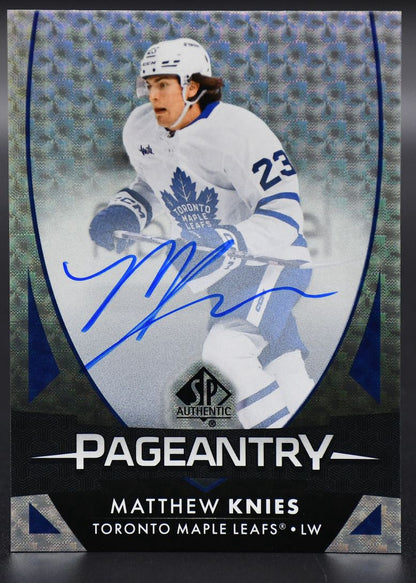 2023-24 SP Authentic Matthew Knies P-64 Toronto Maple Leafs Auto