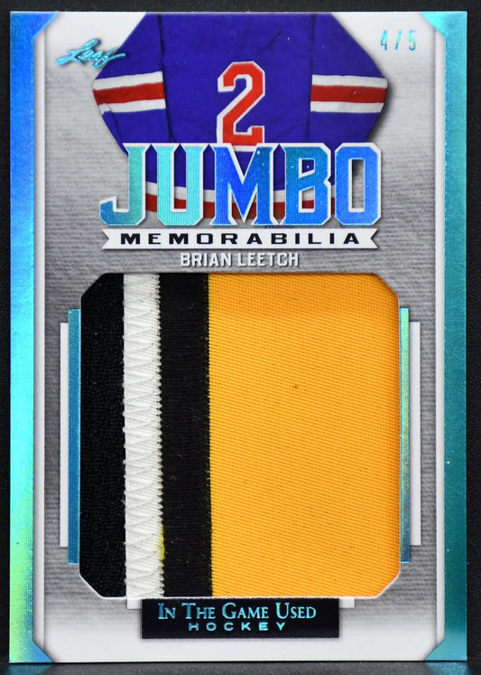 2023-24 Leaf In The Game Jumbo Memorabilia Brian Leetch JM-5 Patch