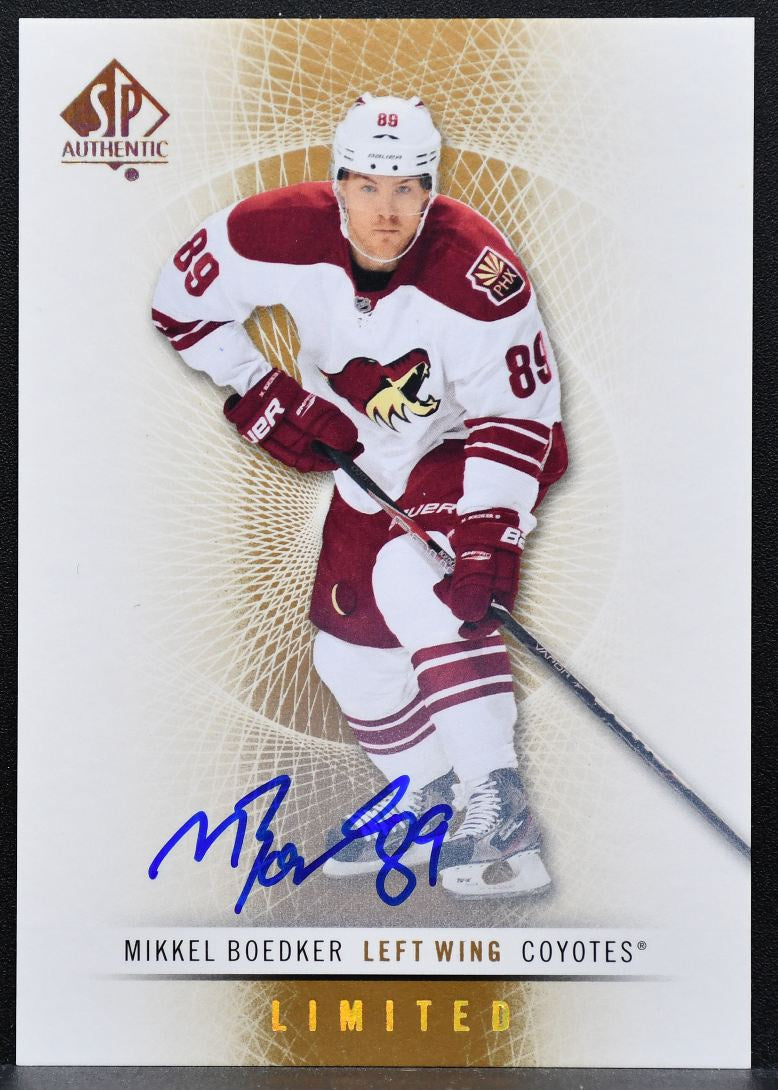2012-13 SP Authentic Limited Auto Mikkel Boedker 135 Phoenix Coyotes Auto 0279