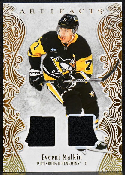 2025-26 UD Artifacts Gold Material Evgeni Malkin 38 Penguins 231/299 Jersey 3138