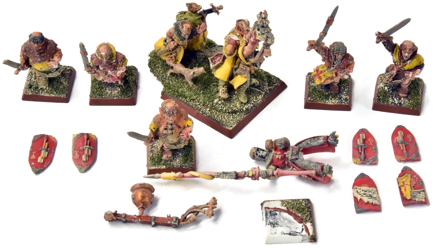 BRETONNIA Grail Reliquae with 5 pilgrims #1 METAL Warhammer Fantasy Old World