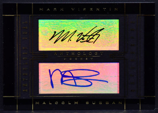 2014-15 Panini Anthology Dual Autograph Visentin Subban A2-2 Auto 013/299