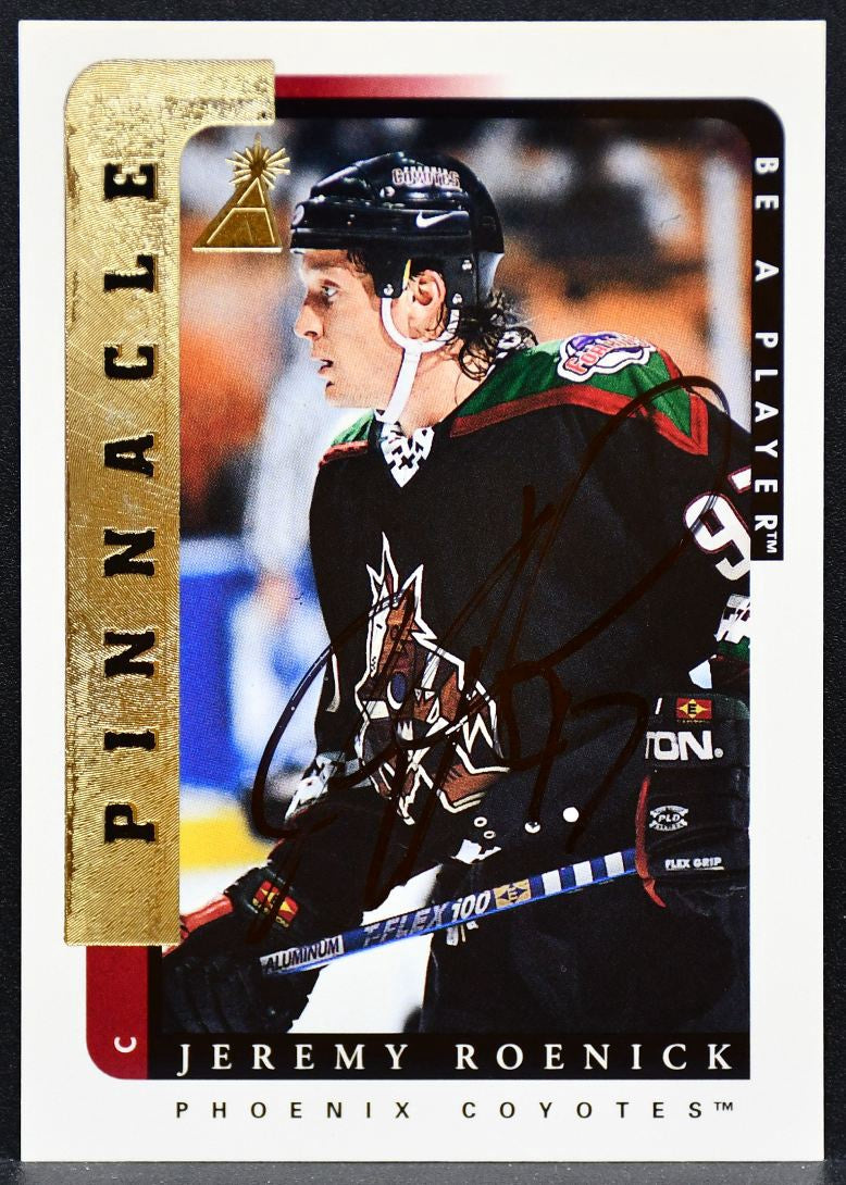 1996-97 Pinnacle Be a Player Autographs Jeremy Roenick 5 Coyotes Auto 6054