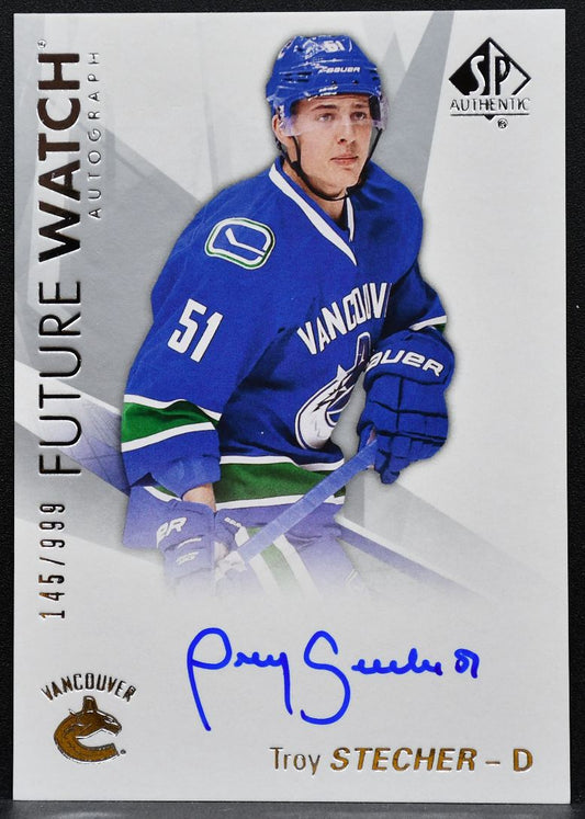 2016-17 SP Authentic Future Watch Auto Troy Stecher Canucks RC Auto 145/999 4923