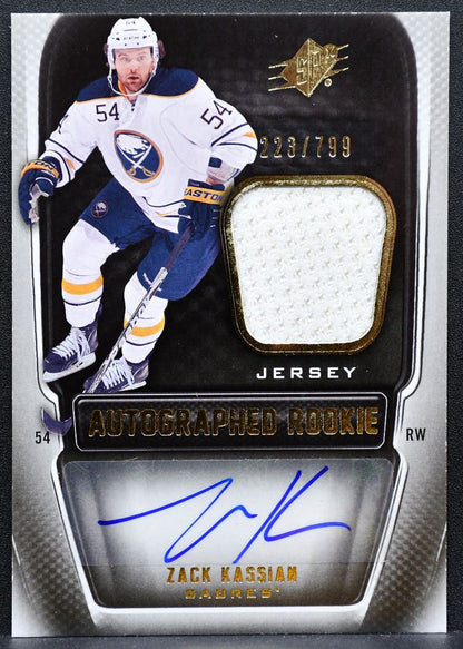 2011-12 SPx Rookie Jersey Auto Zack Kassian 177 Sabres RC Auto 223/799 2119
