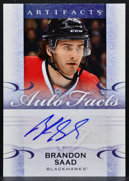 2014-15 Upper Deck Artifacts Auto Facts Brandon Wong A-SA Blackhawks Auto 5924
