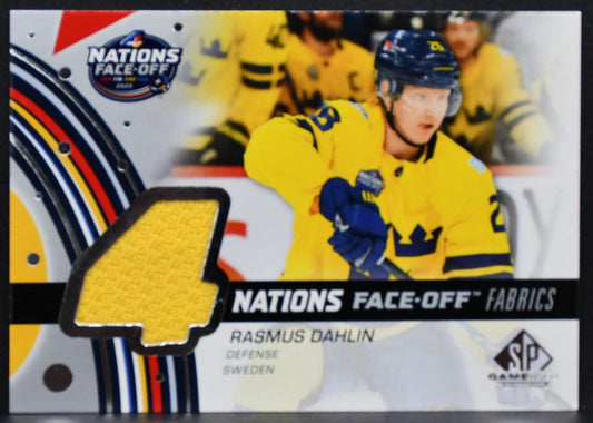 2025-26 SP Game Used 4 Nations Face Off Fabrics Rasmus Dahlin 4N-RD Jersey 6889