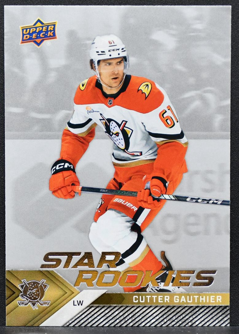 2024-25 Upper Deck NHL Star Rookies Cutter Gauthier 1 Anaheim Ducks RC 8700
