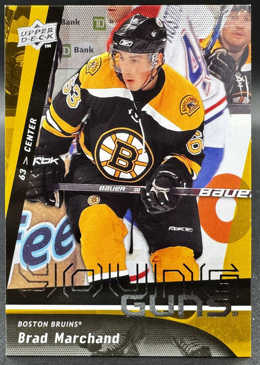 2009-10 UD Young Guns Brad Marchand 452 Boston Bruins RC