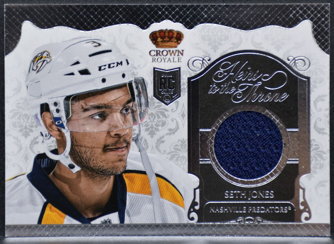 2013-14 Panini Crown Royale Heirs to the Throne Materials Jones RC Jersey 1990
