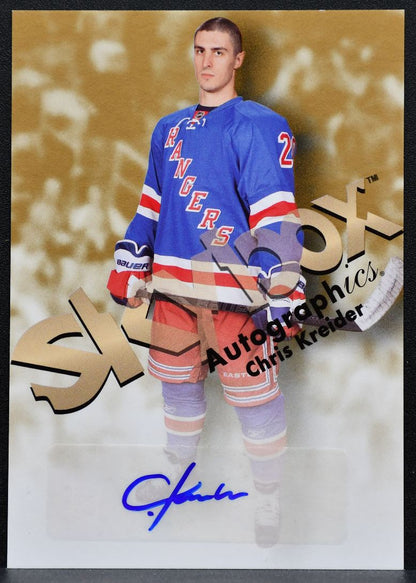 2012-13 Fleer Retro Autographics 1999 Chris Kreider New York Rangers Auto 9244