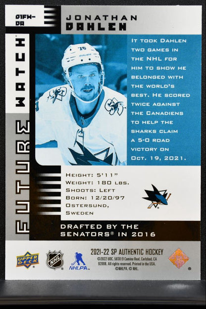 2021-22 SP Authentic Future Watch Retro Jonathan Dahlen Sharks RC 052/900 1228