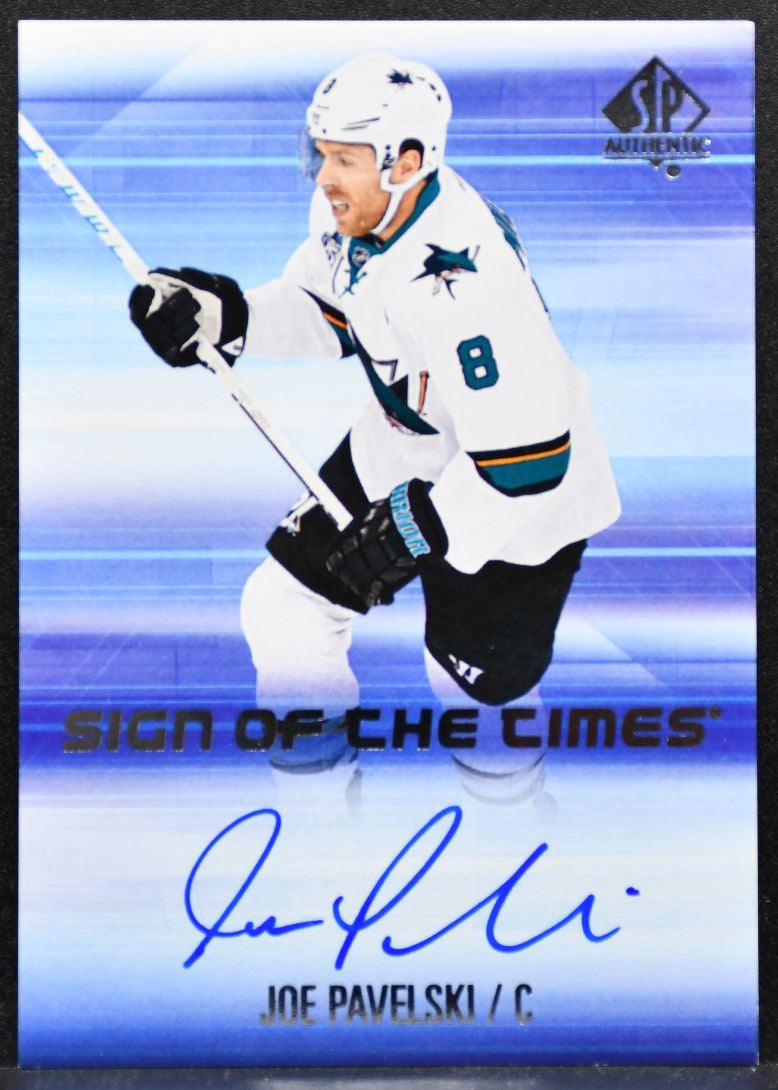 2015-16 SP Authentic Sign of the Times Joe Pavelski San Jose Sharks Auto 4088