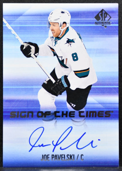 2015-16 SP Authentic Sign of the Times Joe Pavelski San Jose Sharks Auto 4088