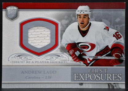 06-07 Be A Player Portraits First Exposures Andrew Ladd FE-AL Hurricanes Jersey 2479