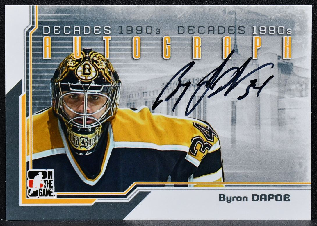 2011-12 In The Game Decades 1990s Autographs Byron Dafoe A-BD Auto 9941