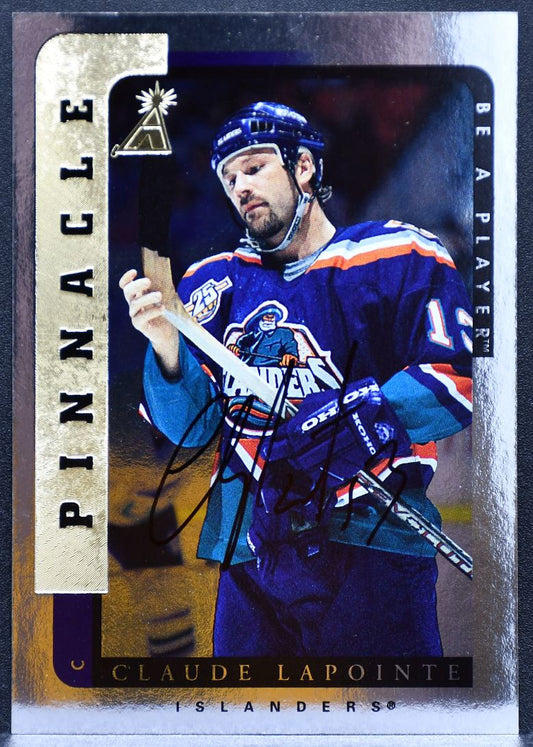 1996-97 Pinnacle Be a Player Autographs Claude Lapointe 200 Auto 5140