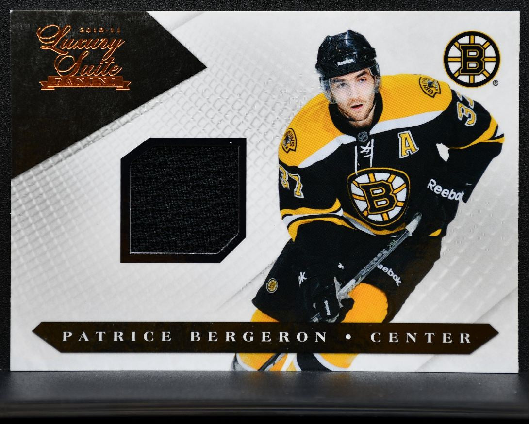 2010-11 Panini Luxury Suite Jersey Patrice Bergeron Bruins /599 Jersey 0339