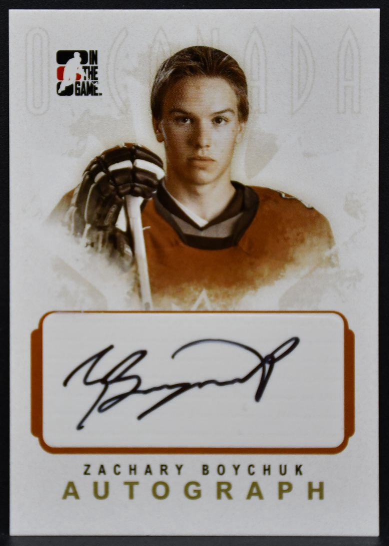 2007-08 In The Game O Canada Series Zachary Boychuk A-ZB Team Canada Auto 0591