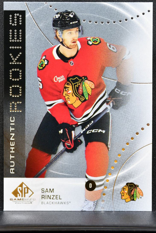 2025-26 SP Game Used Authentic Rookies Sam Rinzel AR-SR Blackhawks RC 0106