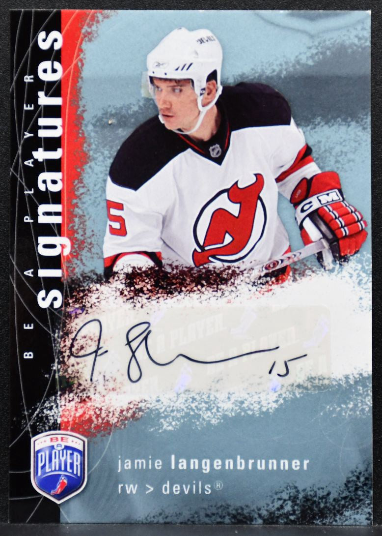 2007-08 Upper Deck Be a Player Signatures Jamie Langenbrunner Devils Auto 7331