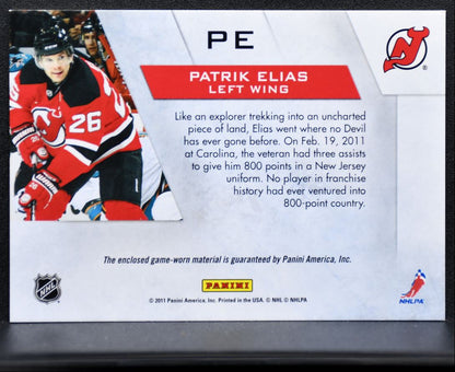 2010-11 Panini Zenith Winter Warriors Materials Elias Jersey 2272