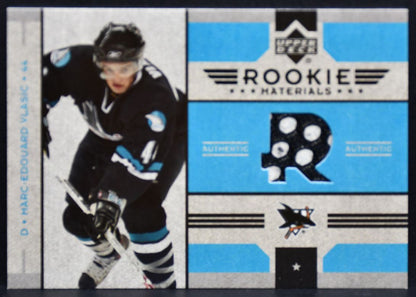 2006-07 UD Series 2 Rc Materials Marc-Edouard Vlasic RM-MV Sharks RC Jersey 3299
