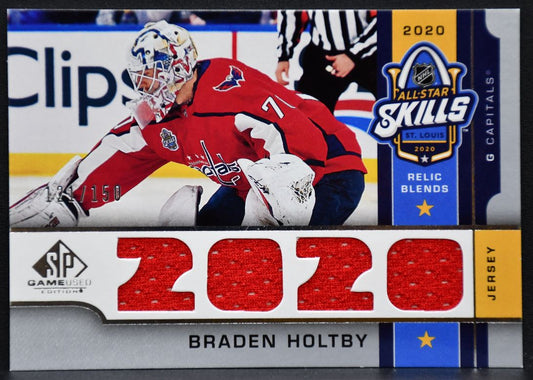 20-21 SP Game Used NHL All-Star Skills Relic Blends Holtby Capitals /150 Jersey 2363
