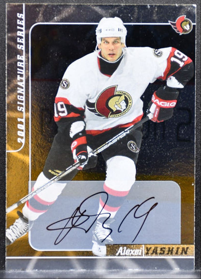 2000-01 In The Game Signature Series Auto Alexei Yashin Auto 2790