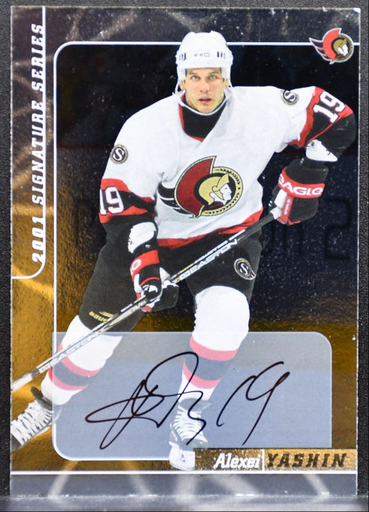 2000-01 In The Game Signature Series Auto Alexei Yashin Auto 2790