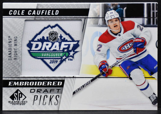 2021-22 SP Game Used Embroidered Draft Picks Cole Caufield 100 RC Patch