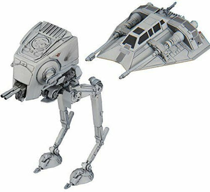 Bandai Star Wars Vehicle Model 008 AT-ST & Snowspeeder