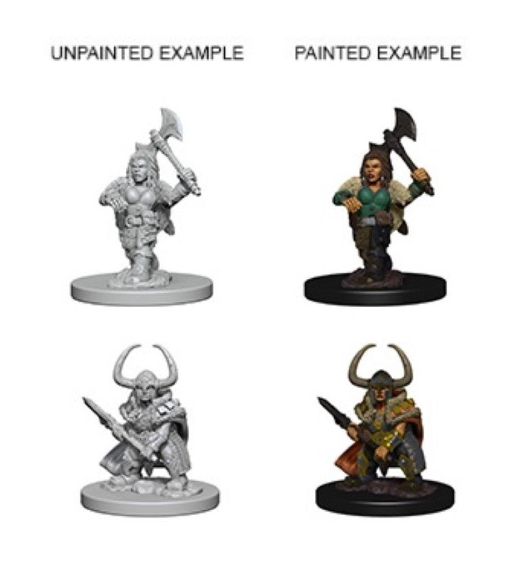 Figurines non peintes D&amp;D Wv4 Naine Barbare