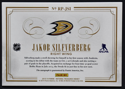 2013-14 Panini National Treasures Retro Phenoms Silfverberg RP-JSI Auto Patch