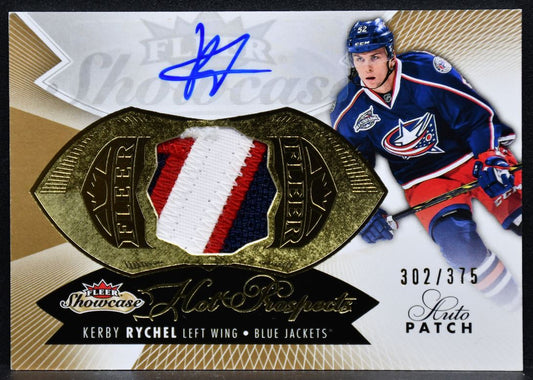 2014-15 Fleer Showcase Hot Prospects Auto Patch Rychel 151 RC Auto Patch 4082