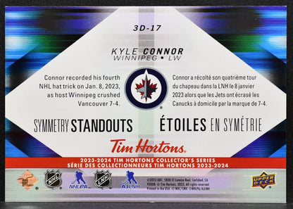 2023-24 Upper Deck Tim Hortons Symmetry Standouts Kyle Connor 3D-17 Jets 2973
