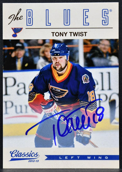 2012-13 Panini Classics Signatures Tony Twist 63 St. Louis Blues Auto 2903