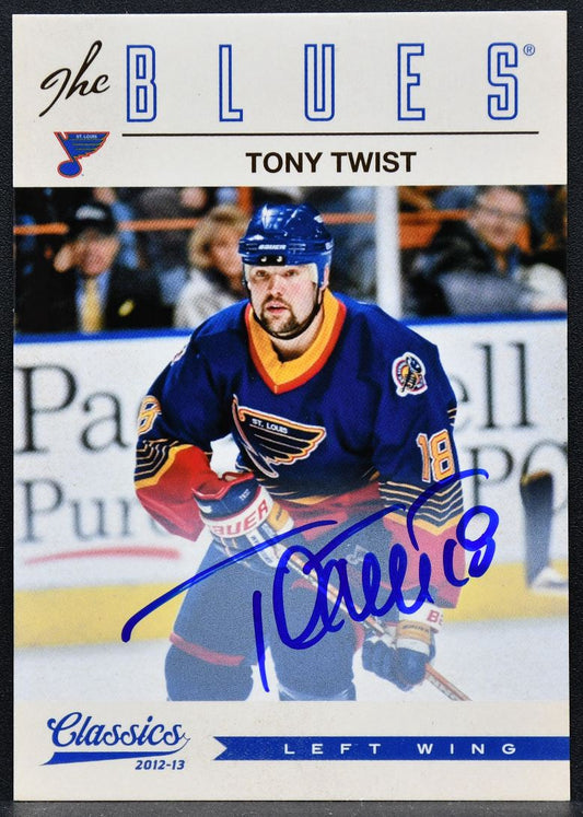 2012-13 Panini Classics Signatures Tony Twist 63 St. Louis Blues Auto 2903