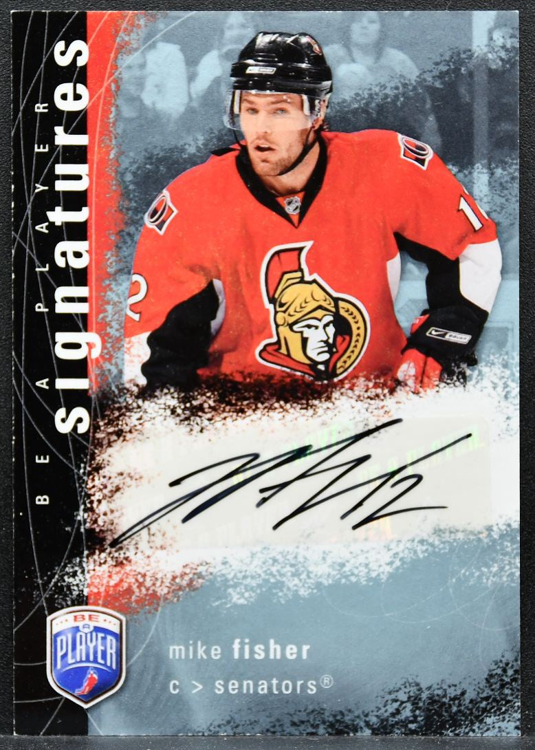 2007-08 Upper Deck Be A Player Signatures Mike Fisher S-FI Senators Auto 9097